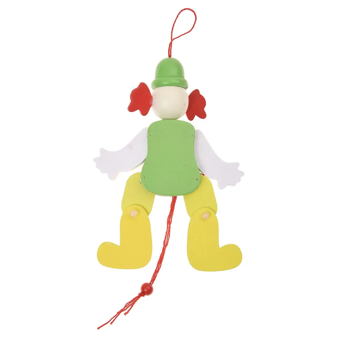 Деревянный клоун тянуть веревку игрушки руки ноги идти вверх и вниз детские