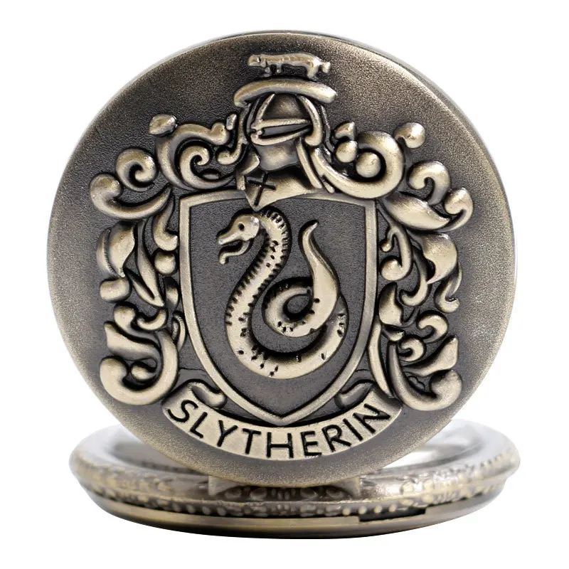 Cool Birthday Gift School Badge Vintage Pocket Watch Snake Retro Necklace for Women Men with Chain Reloj De Bolsillo | Наручные часы