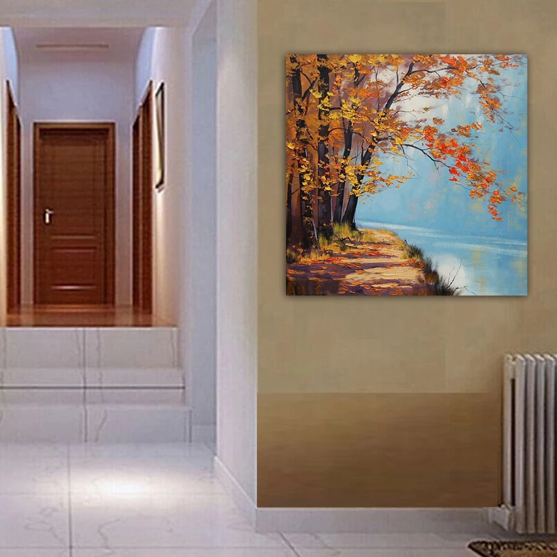 DONGMEI OIL PAINTING hand painted oil painting Home decor landscape pictures art painting Provide customized service DM18095
