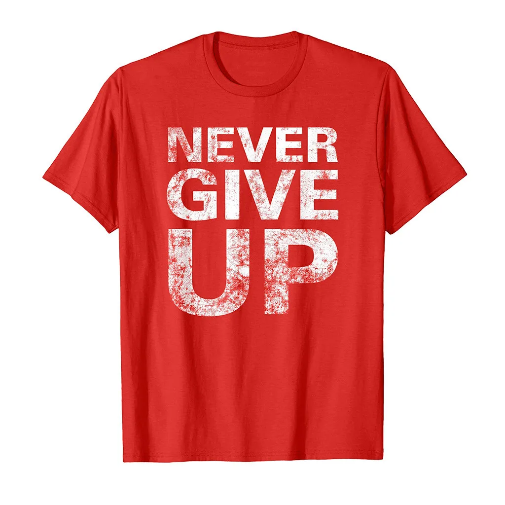 Футболка мужская повседневная с надписью Never Give Up|Мужские футболки| |