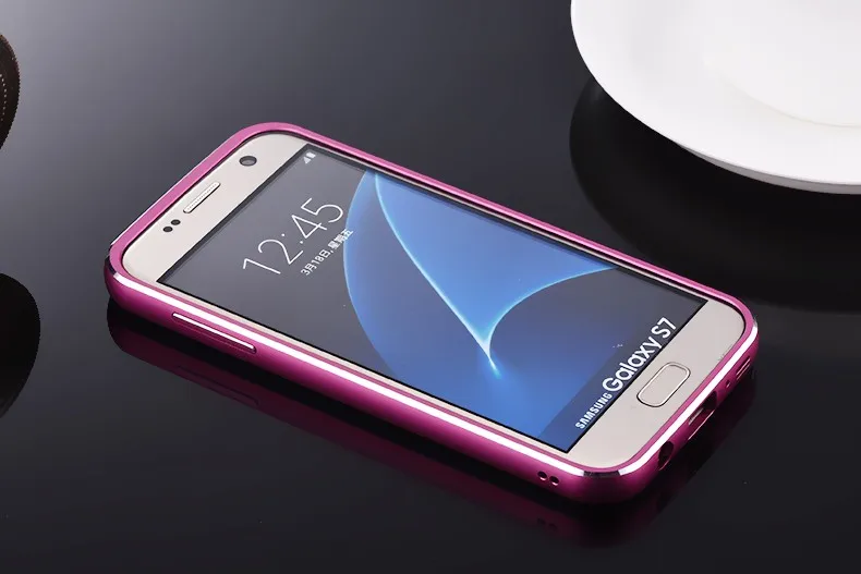 Чехол iMatch из натуральной кожи для samsung Galaxy S7/S7 Edge, жесткий алюминиевый металлический защитный бампер, чехол для телефона s