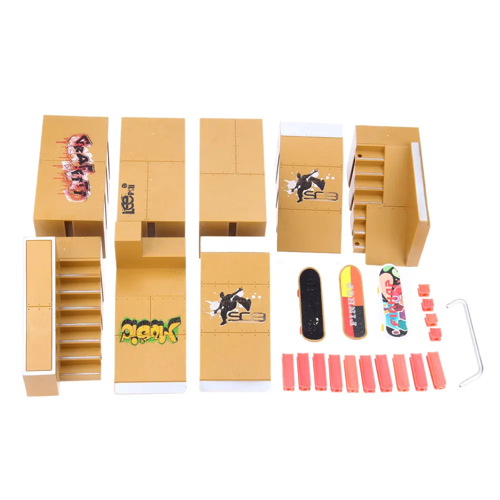 8 шт. скейт набор в виде парка рампы Запчасти для Tech Настольный пальцевый