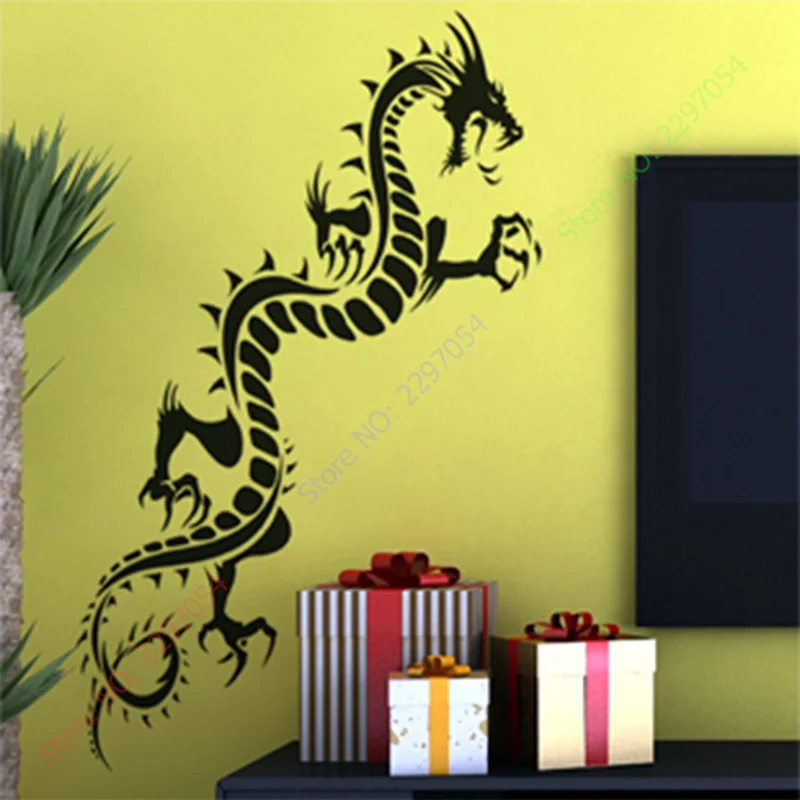 Wall stickers Home decor PVC Vinyl paster Removable Art Mural Dragon Size 66x200cm