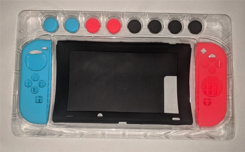 Чехол с переключателем для nintendo Switch, противоскользящий силиконовый защитный чехол с захватами для большого пальца, чехол для nintendo Switch L0606