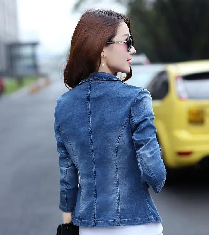 Женские демисезонные джинсовые блейзеры женская джинсовая куртка оверсайз с
