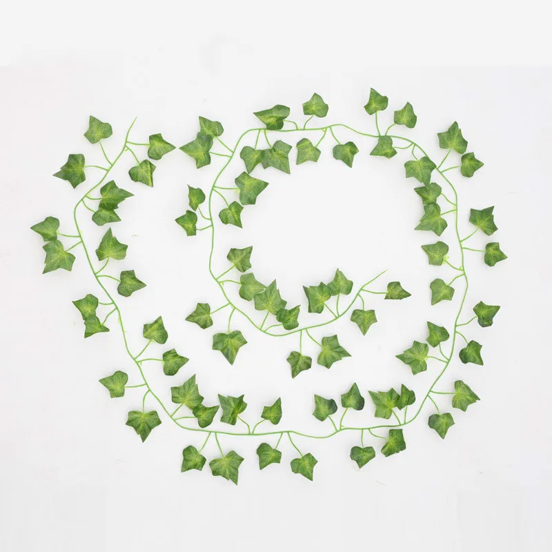 The Parthenocissus Искусственные растения плюща зеленый лист пластиковая гирлянда искусственная Виноградная лоза цветы листва вечерние Декор джунгли гирлянда из ротанга украшение сада - Цвет: The Parthenocissus