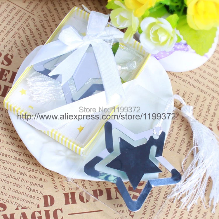 200 шт. Звезда родилась из нержавеющей стали металлические закладки для книг Baby