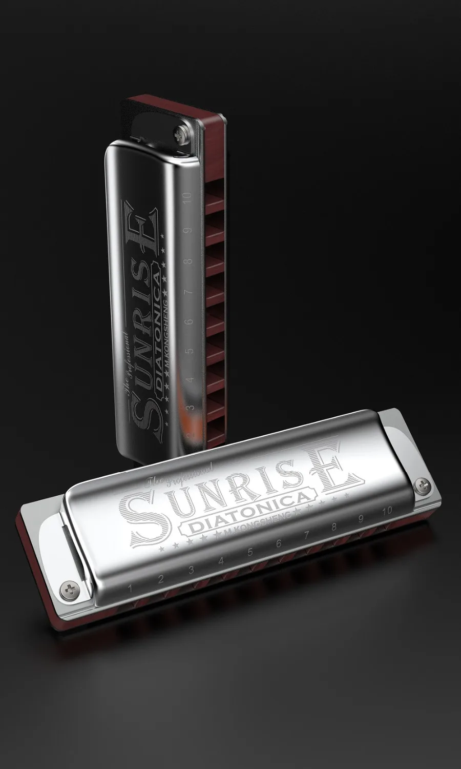 Buracos de Alta Chave de c – a – e – Kongsheng Sunrise Diatonic Qualidade Blues Harmonica Madeira Pente – g bb d f ab db eb gb b 10