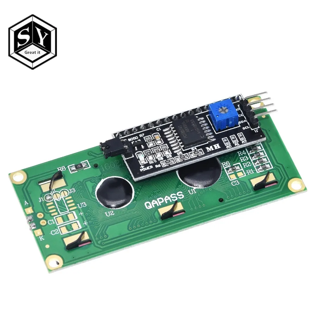 ЖК-дисплей GREAT IT lcd 1602+ ЖК-модуль 1602, синий/зеленый экран PCF8574 IIC/igc lcd 1602
