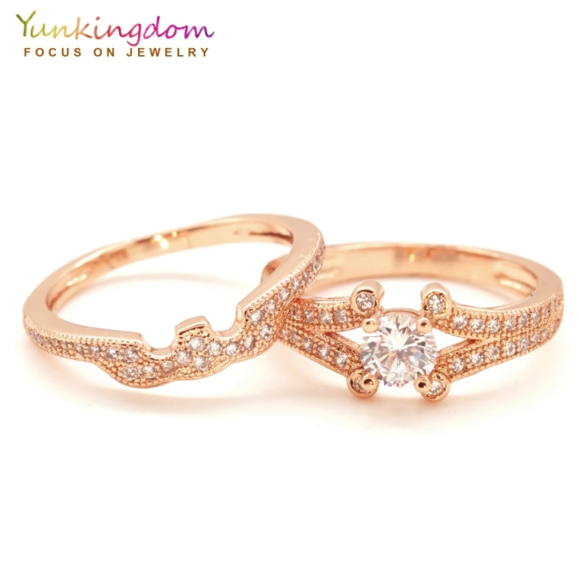 Винтажные белые стразы набор колец с кристаллами для женщин и мужчин модное