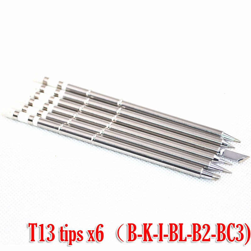 Бесплатная доставка бессвинцовые наконечники для паяльника 6 шт./лот T13 BAKON 950D