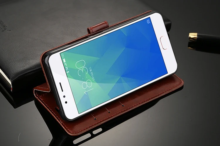 Для Meizu M3 M3s кожаный чехол книжка с бумажником и подставкой Чехол на Mini 5 0 &quotЧехол
