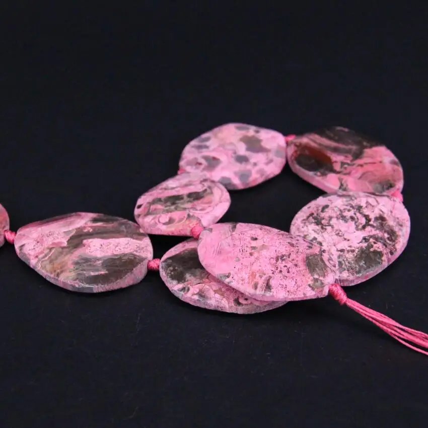 Бусины из натурального розового нефрита диаметром 15 5 дюйма большие размеры|loose