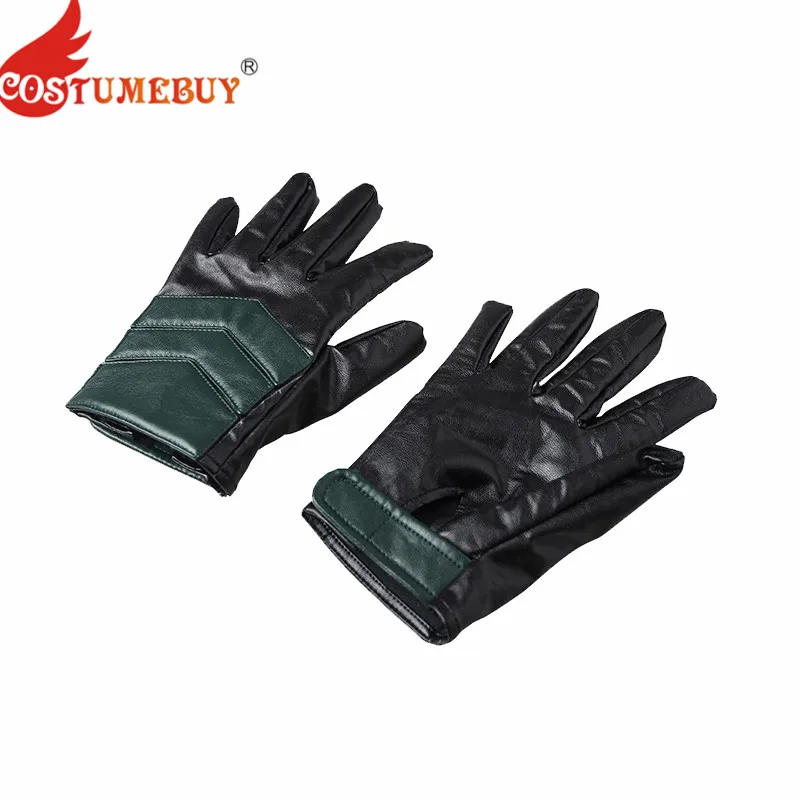 gloves CostumeBuy Зеленая Стрела сезон 5 Аксессуары для косплея супергерой Оливер Квин Необычные кожаные зеленые перчатки реквизит для косплея аксессуары - Цвет: gloves