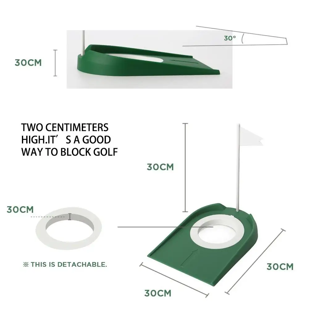 New Golf Putting Practice Cup Green Regulation Hole With Flag Indoor Training Aids |