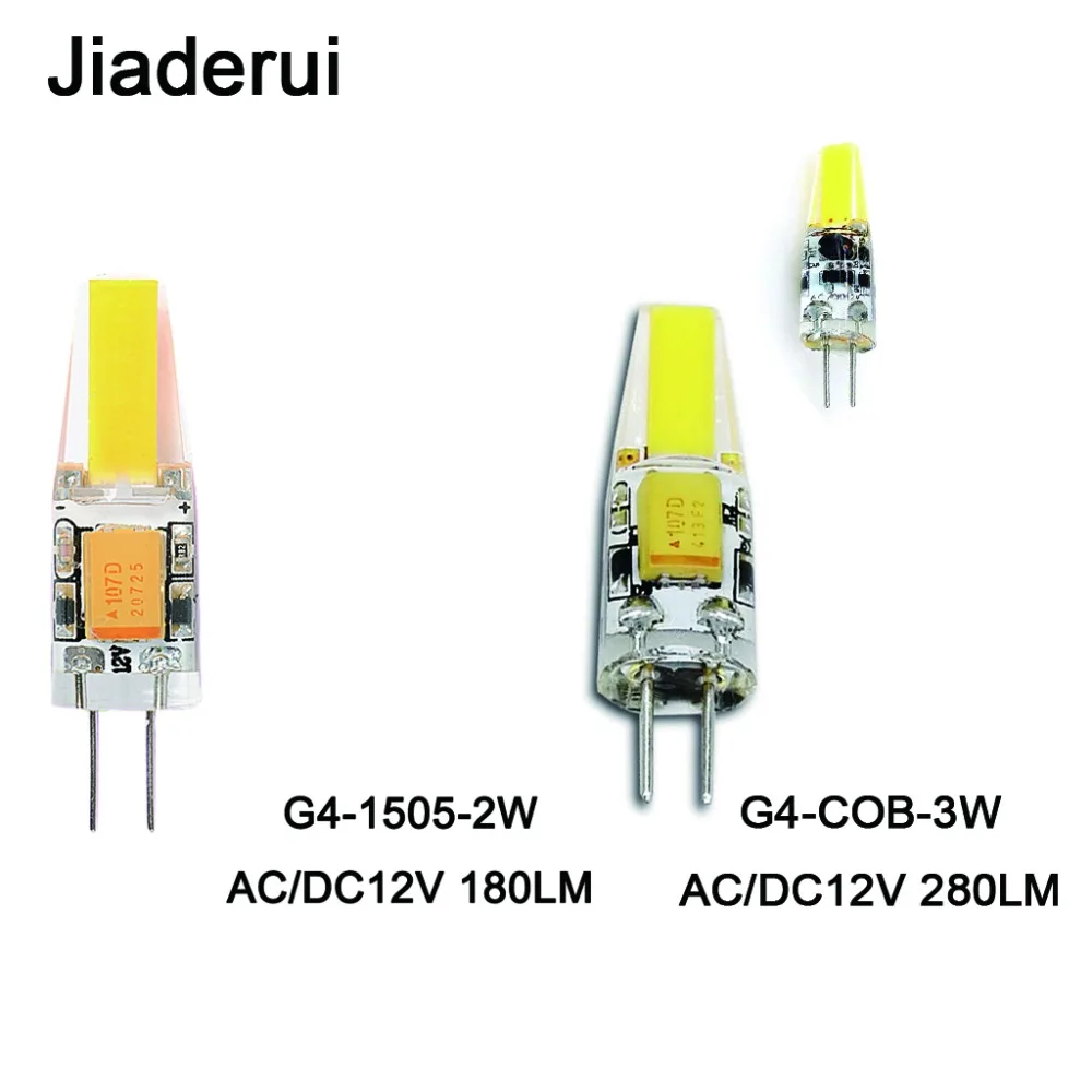 

G4 COB LED Bulb 2W 3W (20W Halogen Bulb Replacement) LED Light Bulb AC 220V DC 12V Not Dimmable Lamp High Bright for Chandelier