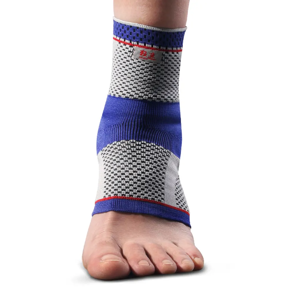 Kuangmi 1 Piece Gel Sport Ankle Brace flat knitting machine Knitting Compression Support Sleeve Sock Joint Relief The Pain | Спорт и