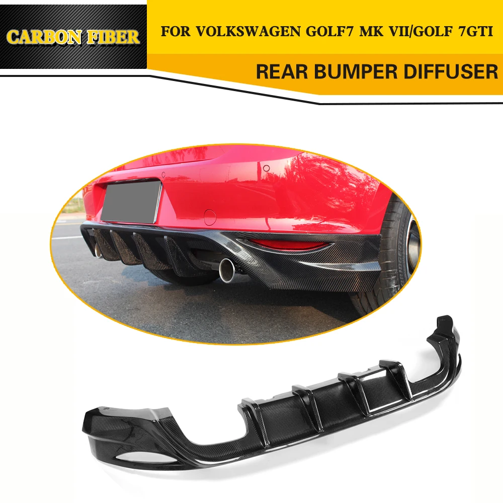 Губа диффузора заднего бампера из углеродного волокна для VW Golf VII MK7 GTI 2014 2015 2016|rear