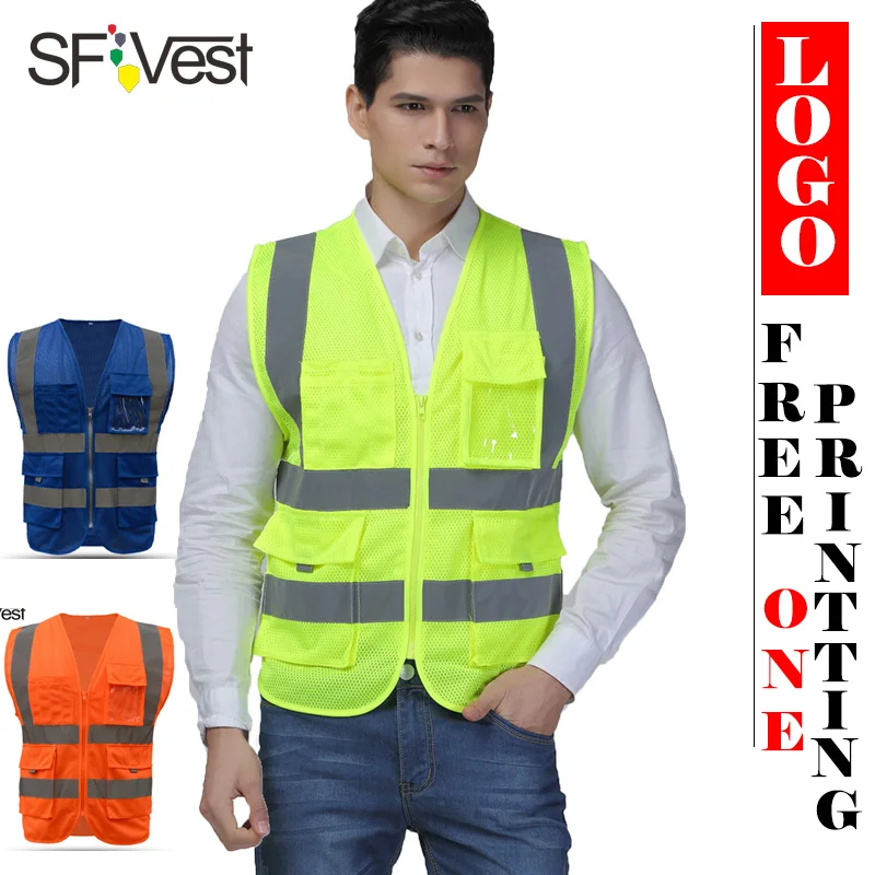 Светоотражающий Жилет HI VIS VIZ жилет высокого качества для работы флуоресцентный