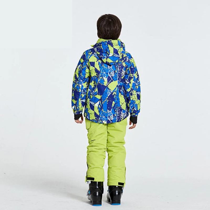 Дикий для снежной погоды мальчиков/лыжный костюм девочек ветрозащитная куртка и