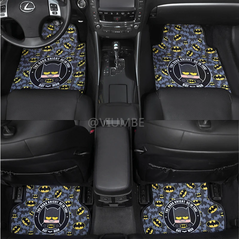 Марвел мультфильм милый Бэтмен автомобиль коврики набор замша мех ковер