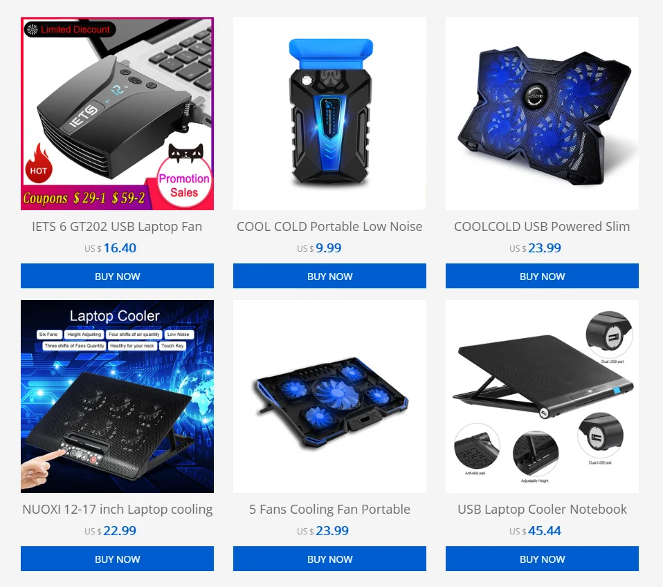 NUOXI 12-17 дюймов охлаждающая подставка для ноутбука Кулер для ноутбука USB Вентилятор Кулер с 6 охлаждающими вентиляторами светильник-подставка регулирующий синий светодиодный вентилятор для ноутбука