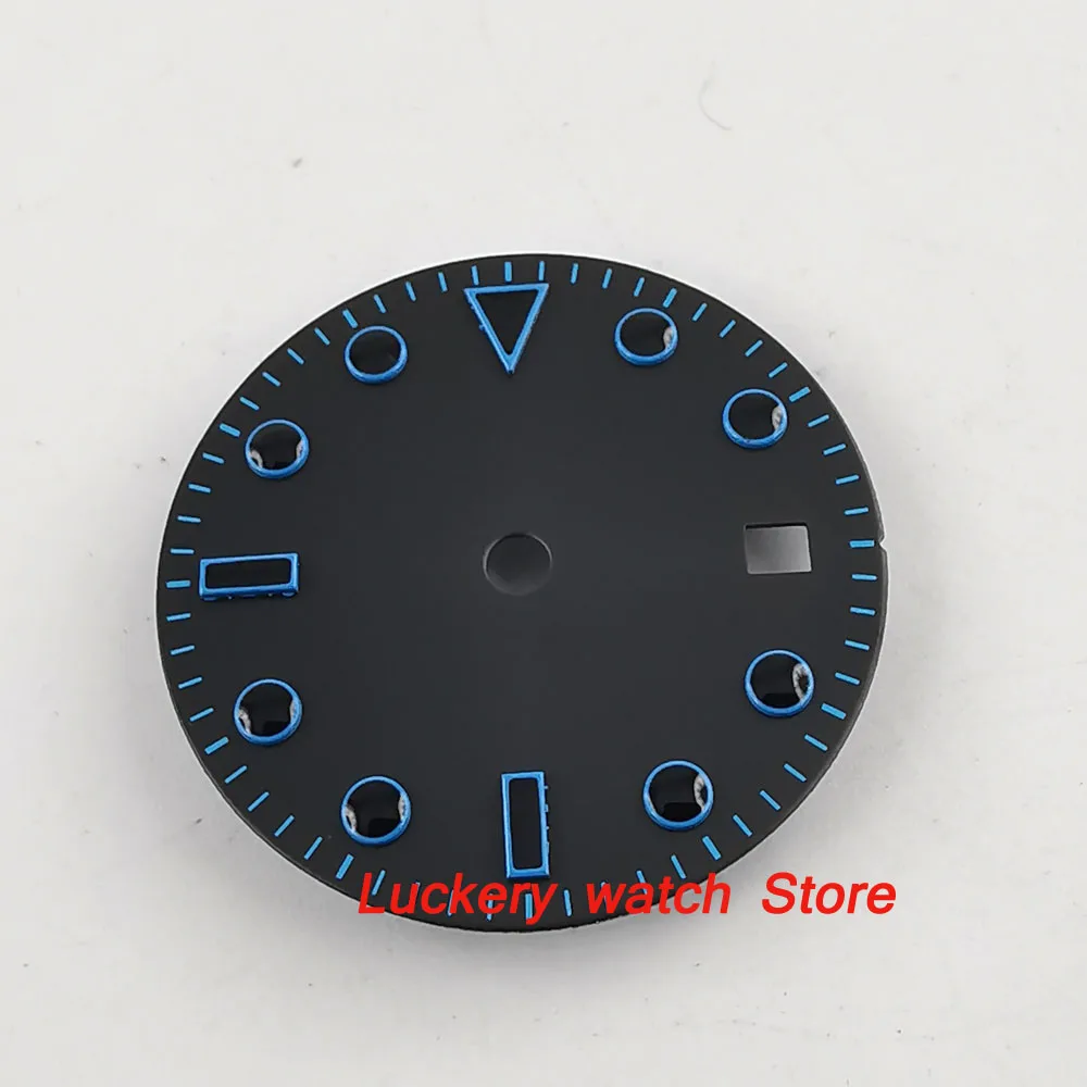 28 5 мм без логотипа черный циферблат синий номер подходит для Miyota 8215 Mingzhu DG2813