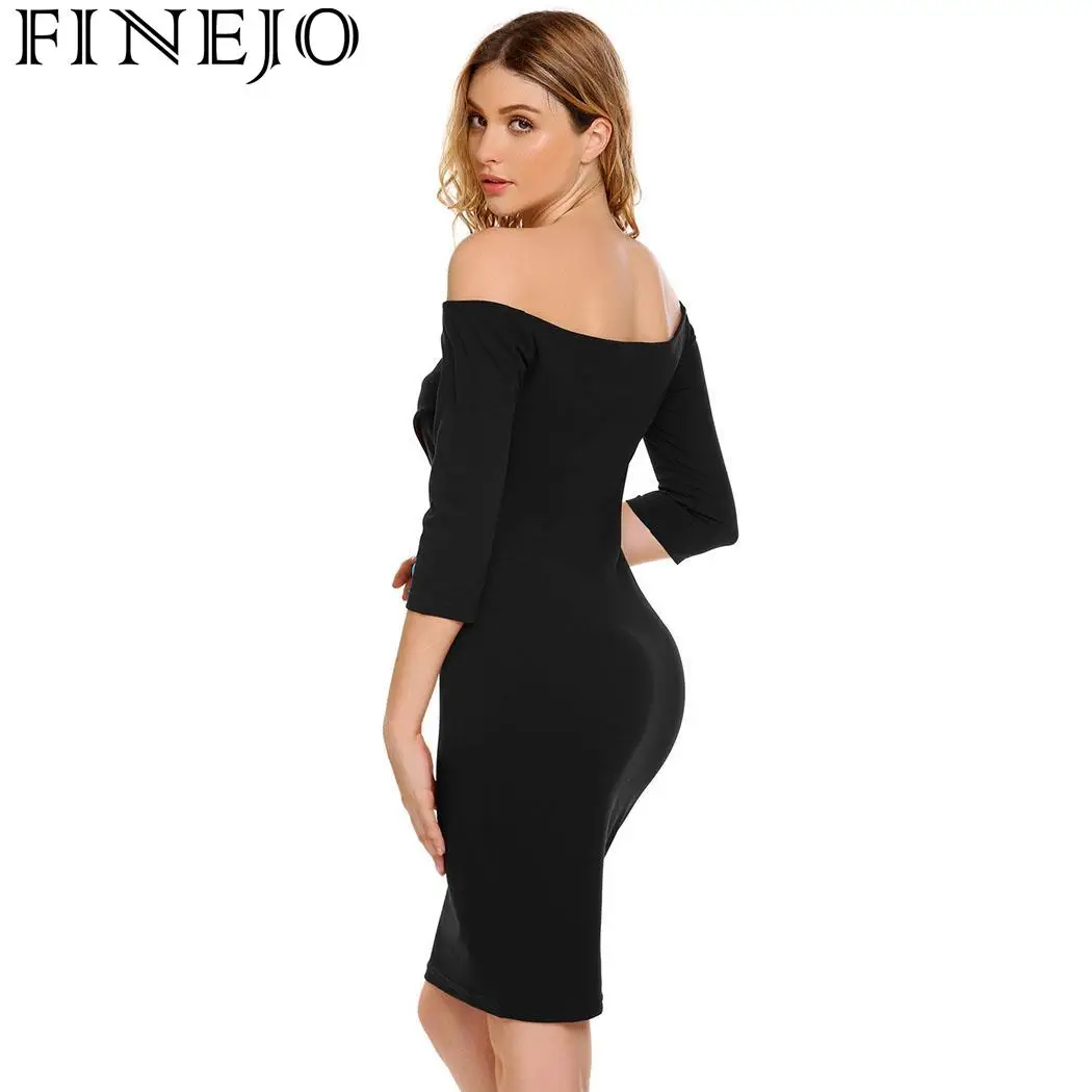 Женское облегающее платье FINEJO платье-карандаш с v-образным вырезом и открытыми