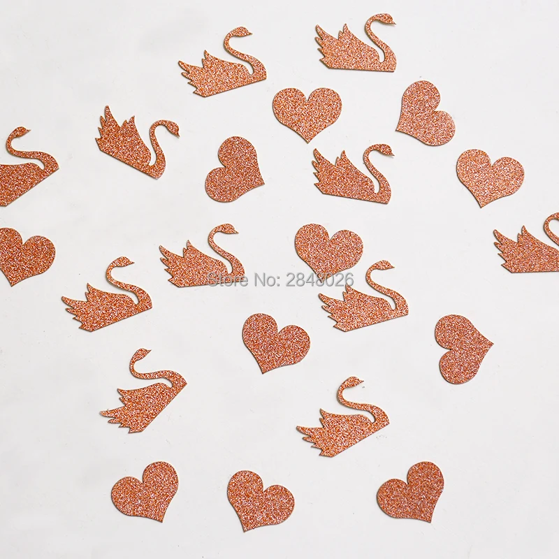 Конфетти с блестящим лебедем детский столик для душа разброс конфетти вечеринки