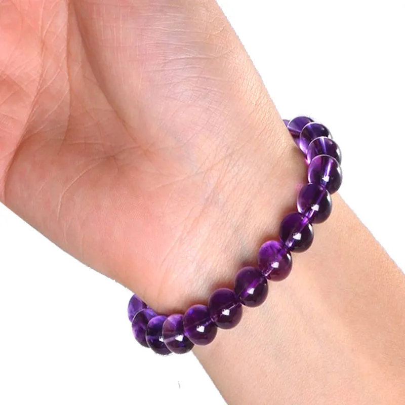 Браслеты из натурального фиолетового кристалла фиолетовые кристаллы кварцевые