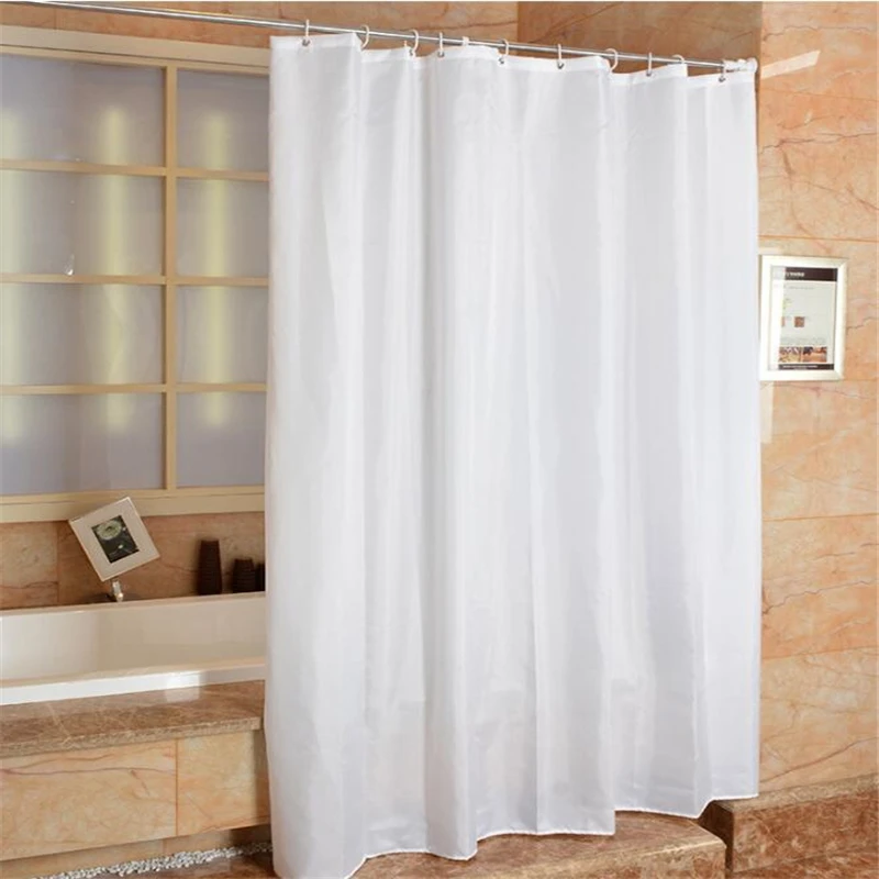 Высококачественная Белая занавеска для душа от отеля полиэстер тканевый браслет