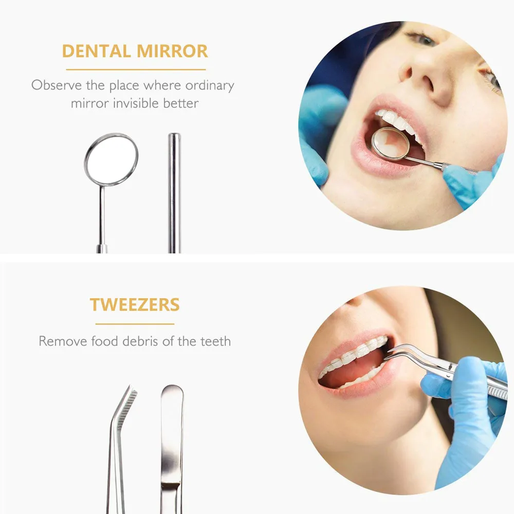 4 шт. набор инструментов для стоматолога из нержавеющей стали стоматологических