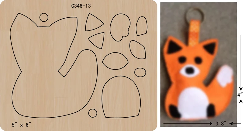 Новинка лисица деревянные штампы для скрапбукинга резные с кулоном | Дом и сад