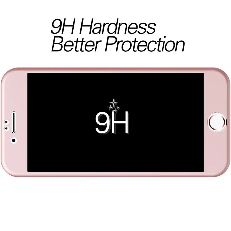 Yokata Экран протектор для iPhone 8 7 Plus Стекло полное покрытие закаленное Стекло для iPhone 6 6s с антибликовым покрытием Роза золото защитить фильм