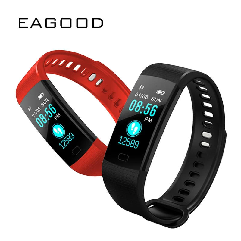 EAGOOD Водонепроницаемый Цвет Экран Smart браслет часы для IOS Android крови Давление