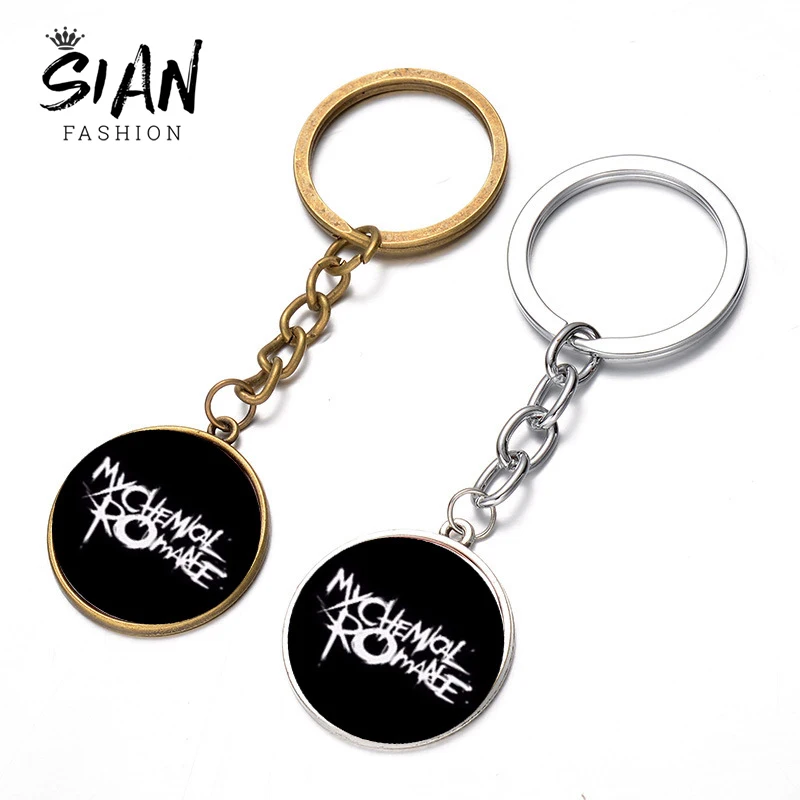 Женский романтический брелок с надписью SIAN My Chemical модный стеклянный логотипом и