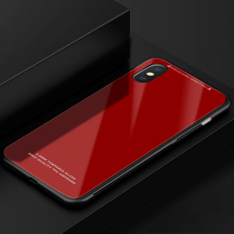 Y-ZU телефона чехол для iPhone X закаленное стекло рукой оболочки силиконовый край