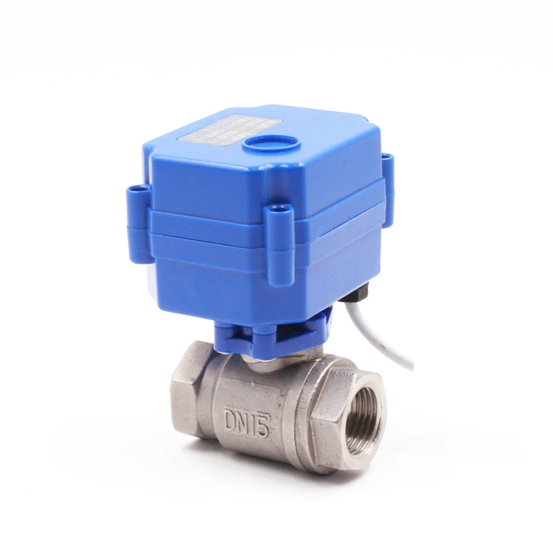 Лучшее качество и низкая цена cwx-15n/q dn15 dn20 12v ss304 моторизованный шаровой клапан для
