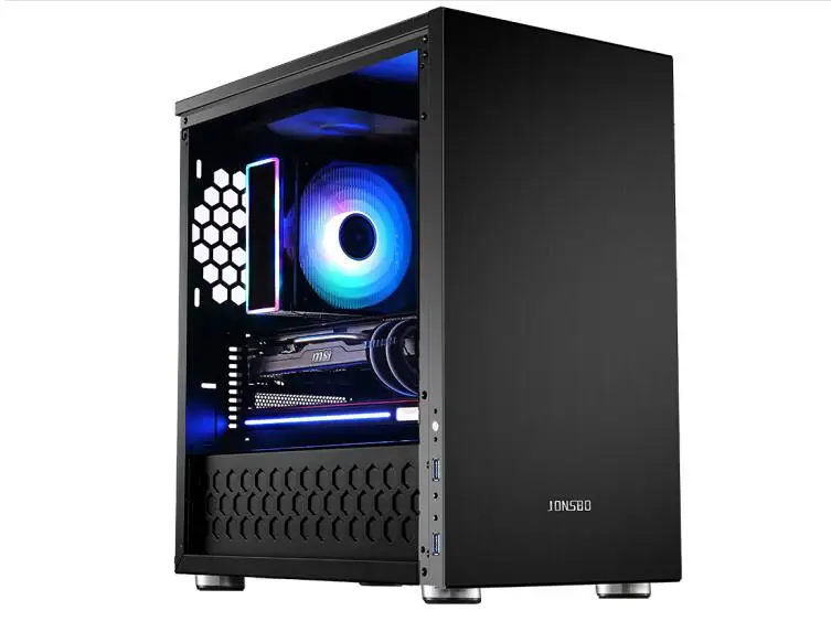 Jonsbo C3-PLUS(поддерживает материнскую плату M-ATX/весь алюминиевый корпус/5,0 толщина боковой панели из закаленного стекла/длинная видеокарта - Цвет: black
