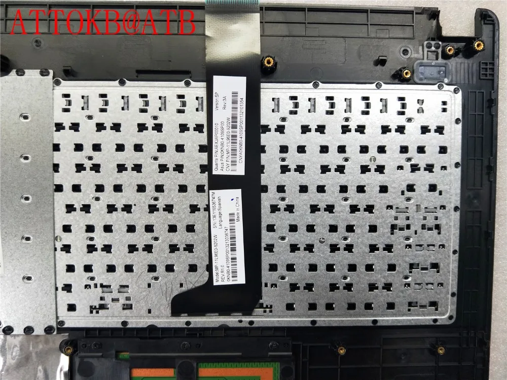 Испанская клавиатура для ноутбука ASUS Y481 vm400 X450VC A450V K450C A450C X450C F450 R409C W40C F4000 клавиатуры запястий крышка с C