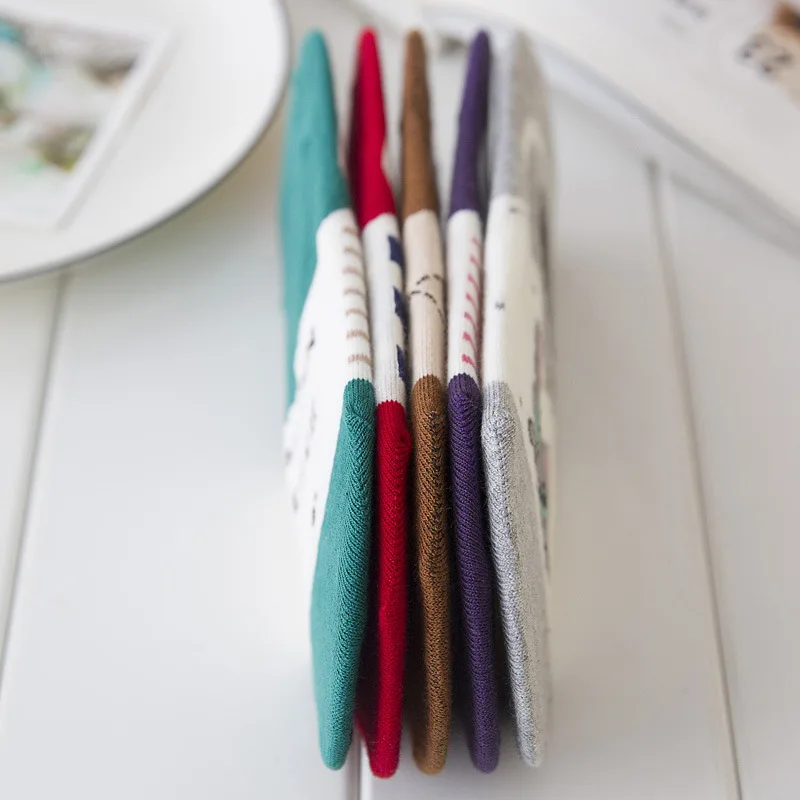 2 пар/лот сезон весна-лето Новинка хлопковые носки-башмачки с рисунками животных