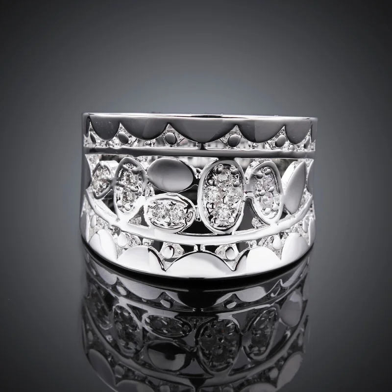 Ayowei hot sale custom wedding gift silver white crystal zircon ring fashion jewelry JR2166A | Украшения и аксессуары