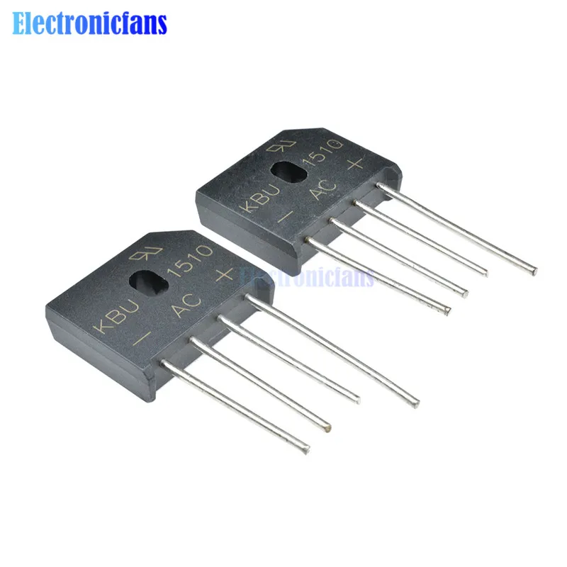 5 шт./лот диодный мост выпрямитель KBU1510 DIP KBU-1510 15A 1000 В Ponte Retificador Electronica Componentes KBU 1510 |