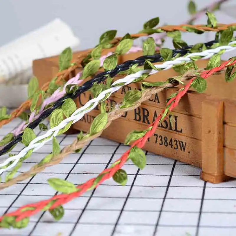 Новинка 5 м DIY прибытие лист веревочные натуральный Hessian джутовый шпагат веревка Мешковина ленты DIY ремесло Винтаж для дома Свадебная вечеринка Декор