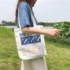 Летняя Корейская сумка через плечо с мультипликационным принтом, Новая модная женская сумка через плечо Harajuku для колледжа, повседневная с буквенным принтом