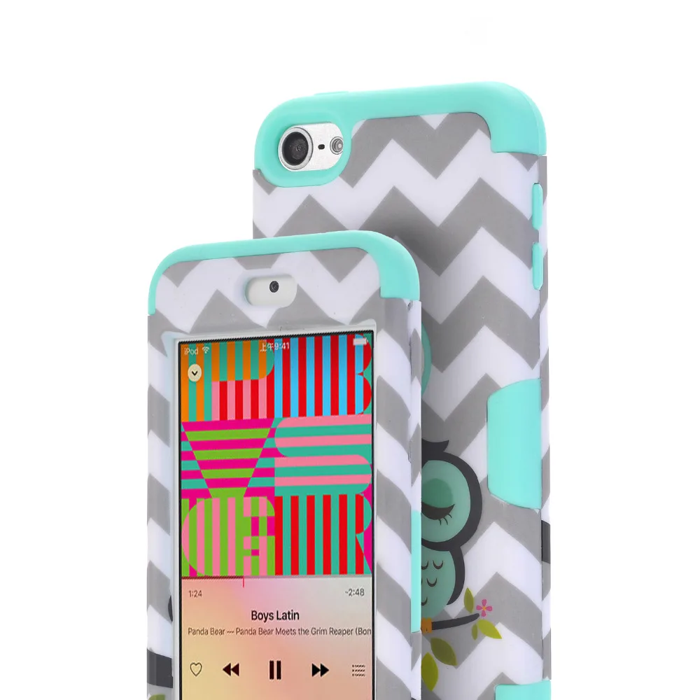 For iPod Touch 6 Owls Case Covers Anti-Knock Hybrid Hard&ampSilicone Phone Cases Fundas w/Screen Protector Film+Stylus Pen Gifts |