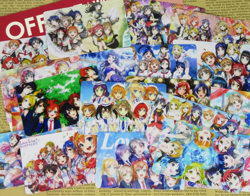 65 шт. LoveLive! Открытка наклейка s школьный идол проект Солнечный свет персонажи Муза Aqours Honoka Nico You Kanan Kawaii наклейка для фанатов подарок