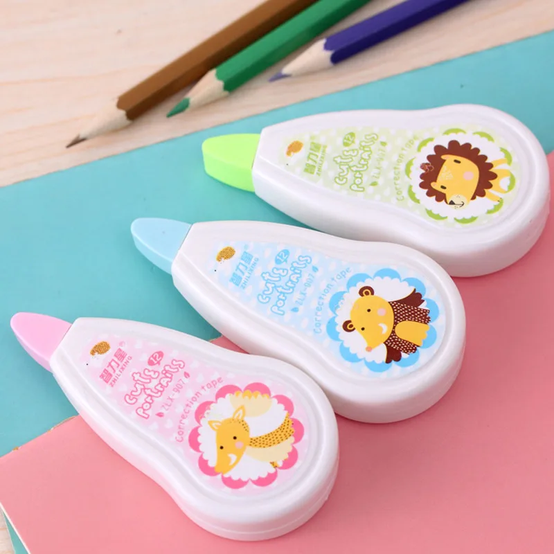 Random Send Kawaii коррекционная лента милый мультфильм декоративная маскирующая Модифицированная лента корректор для мальчиков и девочек офисные школьные канцелярские принадлежности - Цвет: Random Send