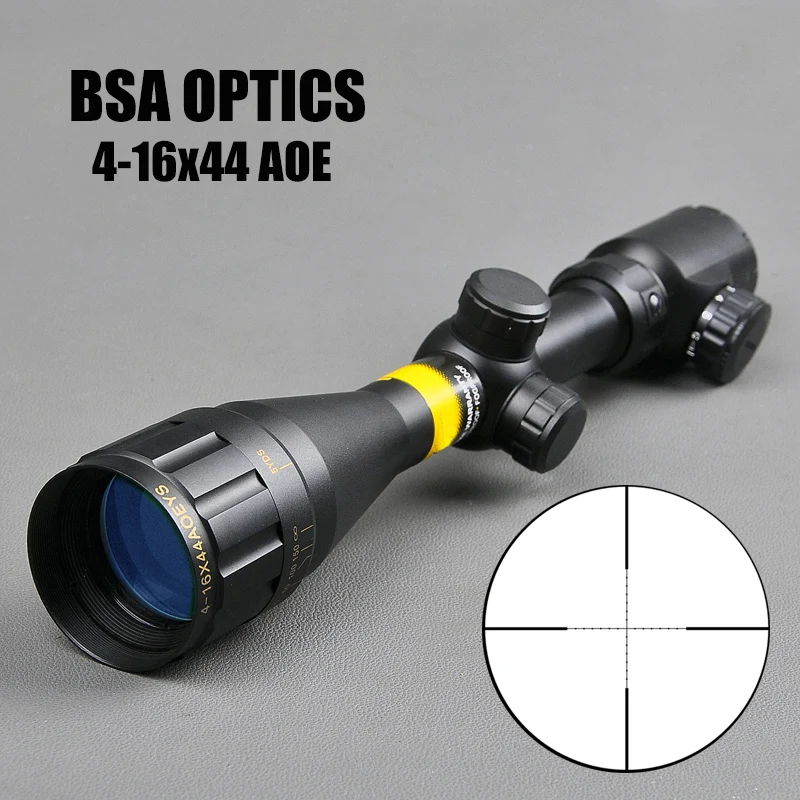 BSA оптика 4-16x44 AOE тактический оптический прицел зеленый красный с подсветкой прицел охотничий прицел снайперской винтовки воздушная Охота