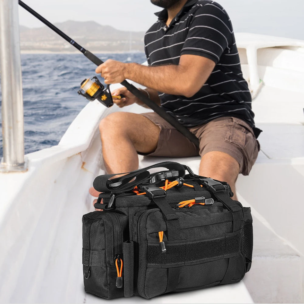 

Lixada Multifunctional Fishing Bag Outdoor Sports Fishing Lures Tackle Gear Utility Storage Bag Shoulder Bag Pack for Pesca